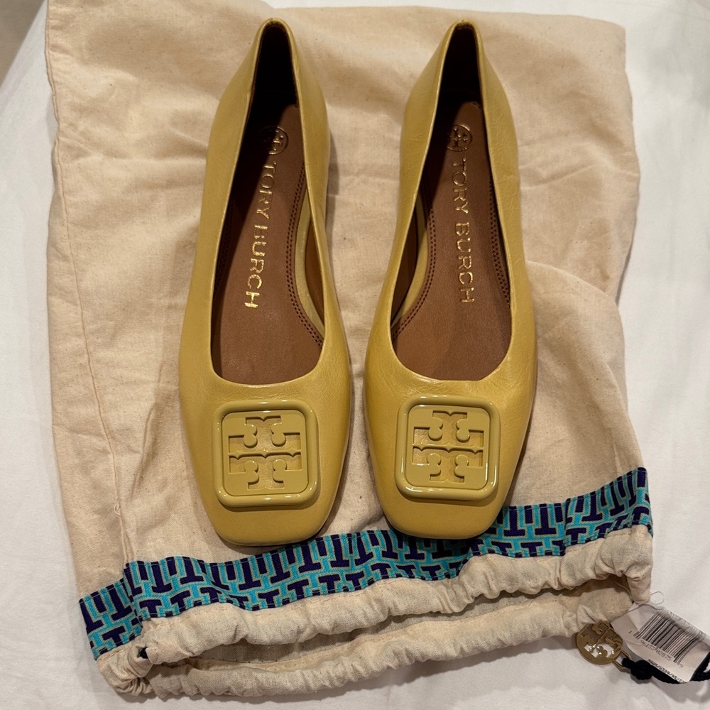 Tory Burch Georgia Square Toe Ballet Flat, 5.5 women’s - Picture 3 of 7